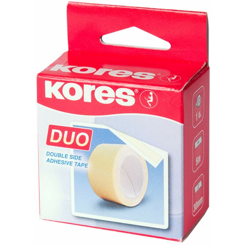 Image of Kores Duo-Nastro biadesivo, trasparente, 5 m x 30 mm, 1 rotolo