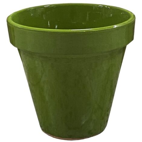 KORMAX maceta ceramica color verde 22x22 cm , Maceta cerámica color verde 22 x 22 cm. -Fabricado en arcilla esmaltada de alta calidad. -Color verde. -Ideal para su patio, jardín o