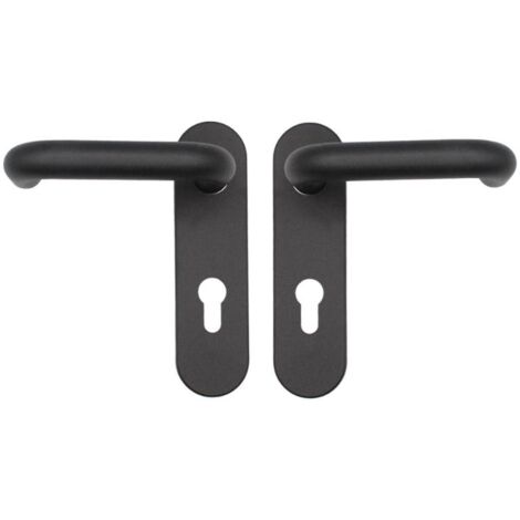 KORMAX manilla ab33 acero-nylon negra trastero juego , Juego de manillas AB33 Kormax Fabricadas en acero recubierto de nylon Color negro Placa de 17x4,5 cm Incluye