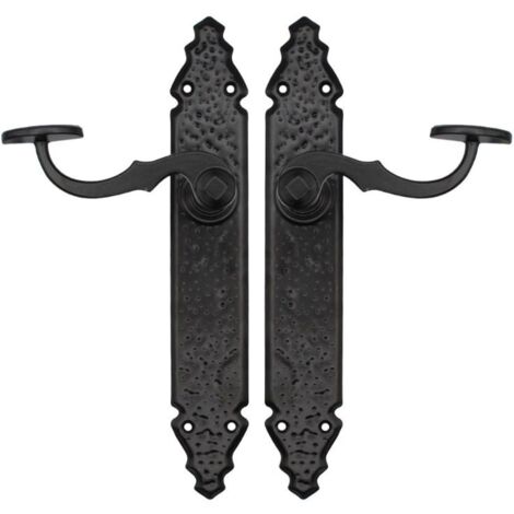 KORMAX manillas ab clasic negra juego 2 , Juego de manillas AB Clasic negra Kormax Tamaño de placa: 28x5 cm Incluye espárrago y tornillos de fijación Acabado en negro m