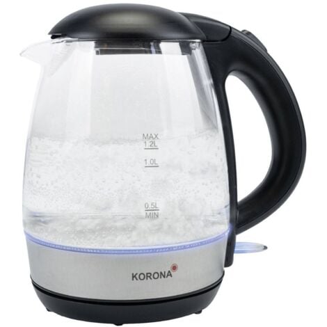 Korona Bouilloire sans fil noir, acier inoxydable