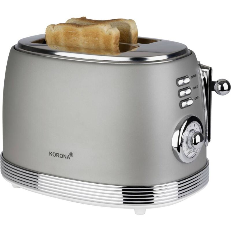 Image of Korona Retro Tostapane Funzione toast, Con griglia scaldabriosche Grigio