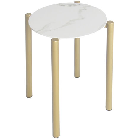 BO LIVING Kosei Side Table - White and Gold