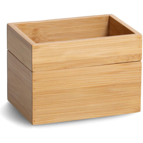 Kosmetik-Organizer, Bambus, 2er-Set, 17 x 12 x 12 cm, ZELLER