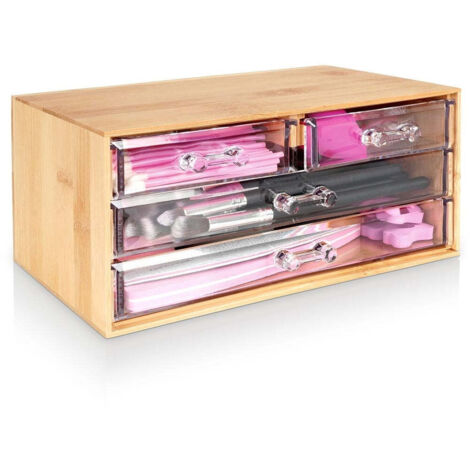 Kosmetik-Organizer mit 4 transparenten Schubladen