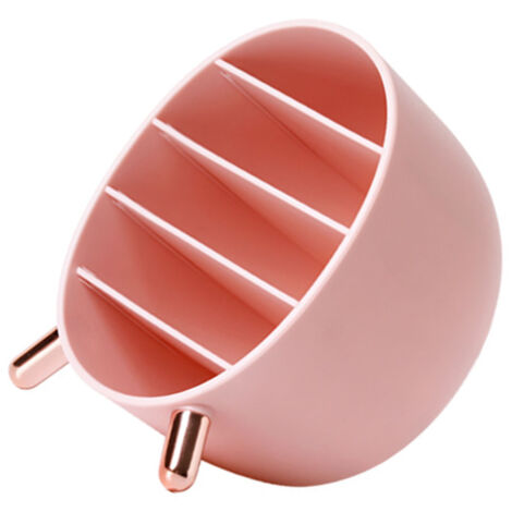 Kosmetik-Organizer mit 5 Fächern, Aufbewahrungsbox aus PP, Lippenstifthalter, Schminktisch-Organizer, Rosa, 14,3 cm
