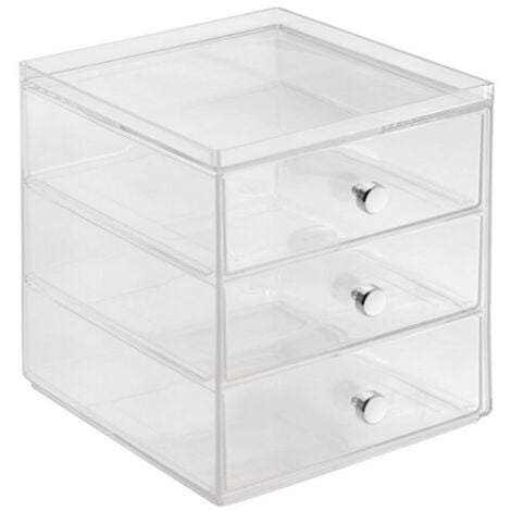 INTERDESIGN Kosmetikaufbewahrungsbox mit 3 Schubladen