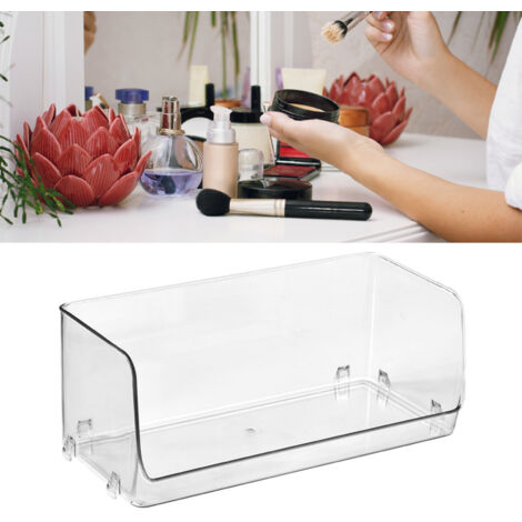 Kosmetikbox – Transparenter und stapelbarer Make-up-Organizer (32 x 15 x 12,8 cm) mit großem Fassungsvermögen