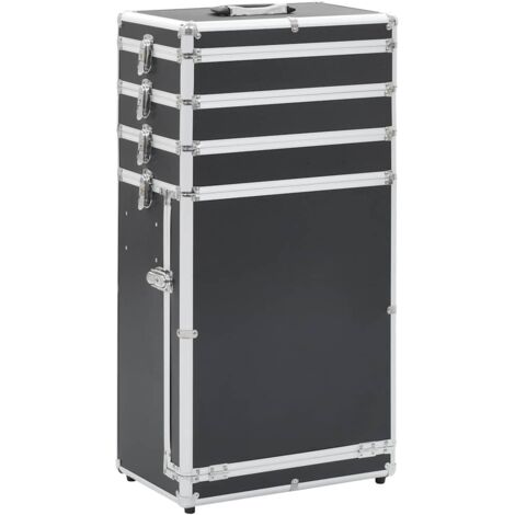 Kosmetikkoffer Aluminium Schwarz