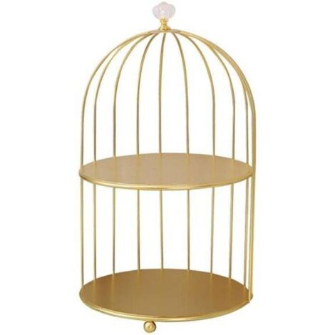 Kosmetikregal in Vogelkäfigform, ideal für Bürokosmetik, Cupcakes, Parfümflaschen, Hautpflegeprodukte und Desserts.