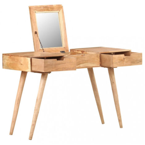 Kosmetiktisch mit Spiegel 112x45x76 cm Massivakazienholz