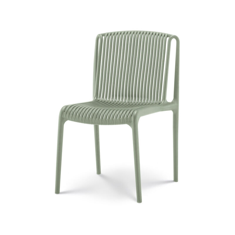 Chaise de Jardin ou Terrasse Verte en Résine Polypropylène