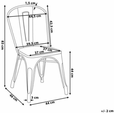 Kosmi-Stuhl aus mattweißem Metall mit hellem Holzsitz – Industriestil