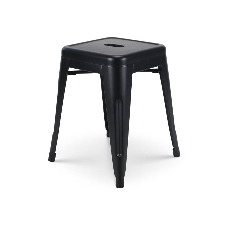 Tabouret en métal noir mat - Hauteur 46 cm