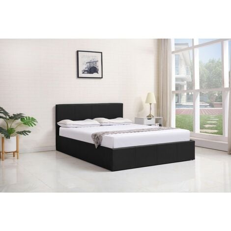 main image of "KOSY KOALA Ottoman Storage Bed Side Lift Opening Black 4ft small double (Black, 4FT SMALL DOUBLE BED FRAME)"
