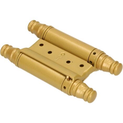 KOTARBA Charnière de porte battante double face 75 mm avec charnière de porte battante et charnières à ressort dorées