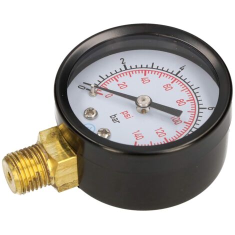KOTARBAU 0-10 bar manomètre côté connexion filetage 1/4 "diamètre 52mm manomètre manomètre manomètre liquide et gaz manomètre