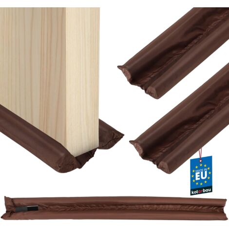 KOTARBAU® 2 pcs Boudin De Porte Isolant - Polyéthylène Mousse - 95 cm - Brun - Découpable - 30 mm - Bas de Porte Anti Courant d'air - Protection Acoustique