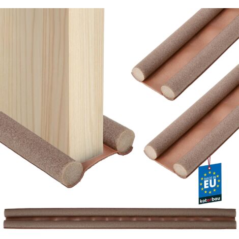 KOTARBAU® 2 pcs Boudin De Porte Isolant - Polyéthylène Mousse - 95 cm - Brun - Découpable - 30 mm - Bas de Porte Anti Courant d'air - Protection Acoustique