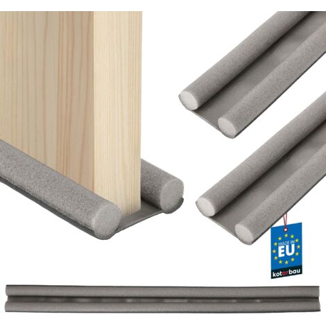 KOTARBAU® 2 pcs Boudin De Porte Isolant - Polyéthylène Mousse - 95 cm - Gris - Découpable - 30 mm - Bas de Porte Anti Courant d'air - Protection Acoustique