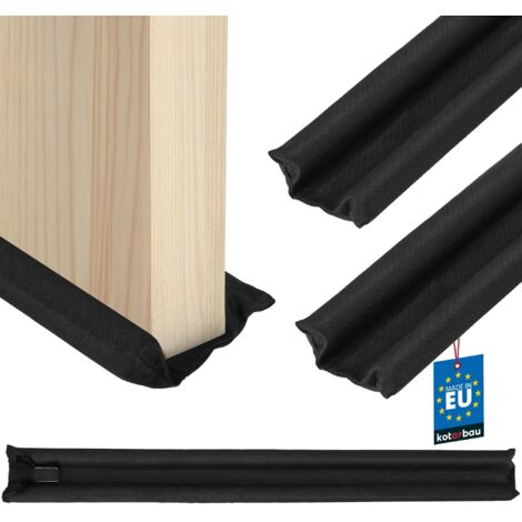 KOTARBAU® 2 pcs Boudin De Porte Isolant - Polyéthylène Mousse - 95 cm - Noir - Découpable - 30 mm - Bas de Porte Anti Courant d'air - Protection Acoustique