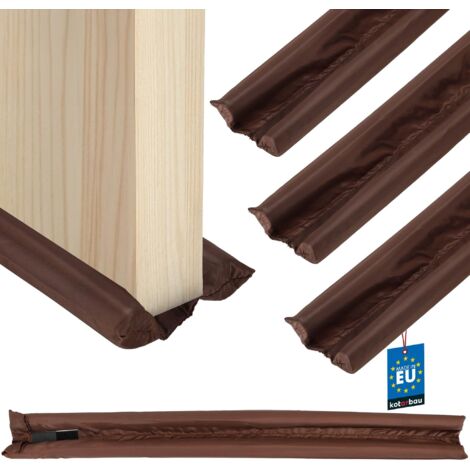 KOTARBAU® 3 pcs Boudin De Porte Isolant - Polyéthylène Mousse - 95 cm - Brun - Découpable - 30 mm - Bas de Porte Anti Courant d'air - Protection Acoustique
