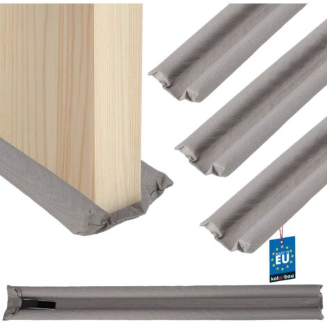 KOTARBAU® 3 pcs Boudin De Porte Isolant - Polyéthylène Mousse - 95 cm - Gris - Découpable - 30 mm - Bas de Porte Anti Courant d'air - Protection Acoustique