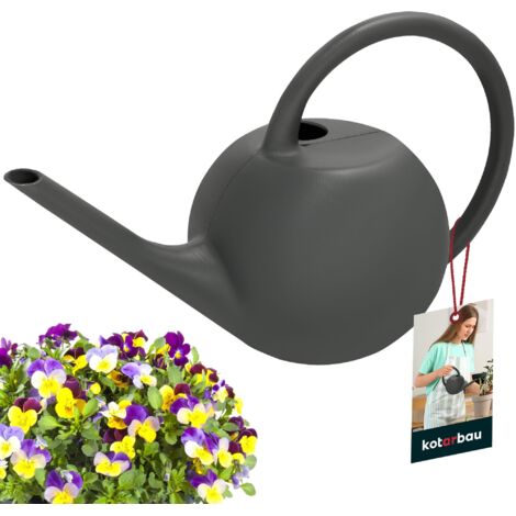 KOTARBAU® Arrosoir Plante Intérieur - Plastique - 1,2 L - Gris - Long Bec - Arrosoir Jardin - Pour Fleurs Herbes Semis - Léger Compact - Design Moderne