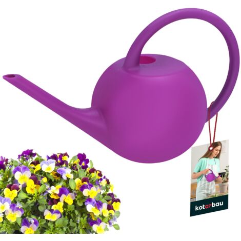 KOTARBAU® Arrosoir Plante Intérieur - Plastique - 1,2 L - Violet - Long Bec - Arrosoir Jardin - Pour Fleurs Herbes Semis - Léger Compact - Design Moderne