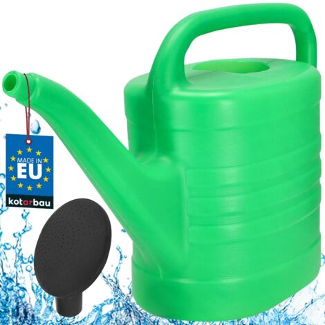 KOTARBAU® Arrosoir Plante Intérieur - PVC - 10 L - Vert - avec Pomme Amovible - Arrosoir Jardin - pour Fleurs Potager Terrasse Balcon