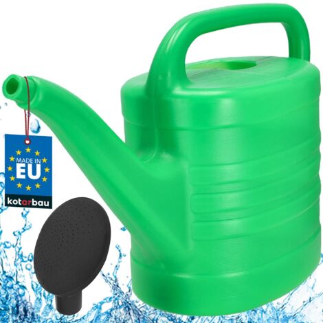 KOTARBAU® Arrosoir Plante Intérieur - PVC - 15 L - Vert - avec Pomme Amovible - Arrosoir Jardin - pour Fleurs Potager Terrasse Balcon