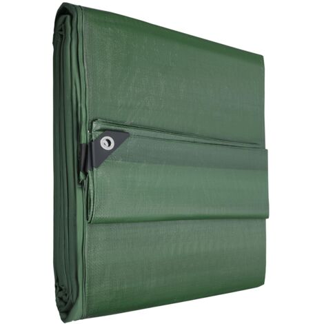 KOTARBAU® Bâche de Protection Extérieur - Polyéthylène - 6 x 12 m - Vert Olive - 120 g/m² - Bâche Anti UV - Bache Remorque - Bache Impermeable Exterieu