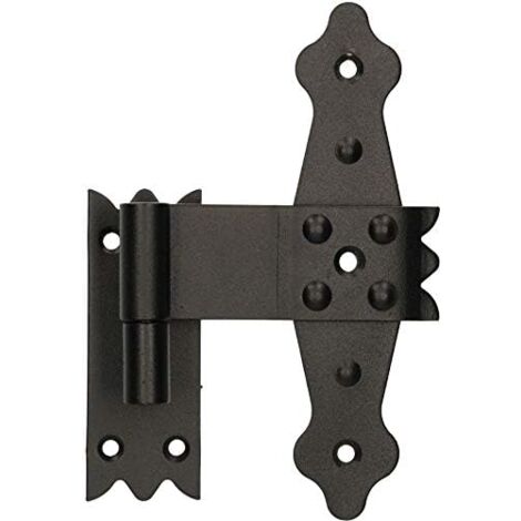 KOTARBAU Bande de croix centrale 160 mm avec lobes de chargement et bande de fenêtre pliable avec revêtement en poudre Noir Charnières meubles Portes