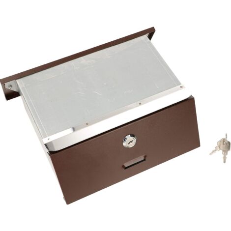 KOTARBAU Boîte aux lettres 160mm - 295mm Marron Profondeur Réglable Pour Mur Clôture Façade De Bâtiment Nécessaire Pour Votre Maison