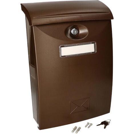 KOTARBAU Boîte aux Lettres en Plastique Marron 235x90x340mm