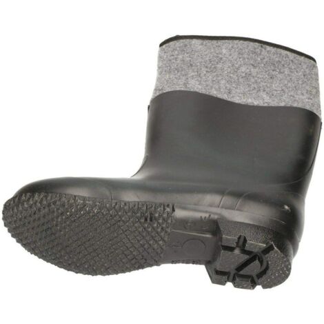 KOTARBAU Bottes en caoutchouc - Unisexe - Bottes de travail - Bottes de travail - Imperméables - Bottes d'hiver - Bottes de pluie, noir/gris, 40 EU