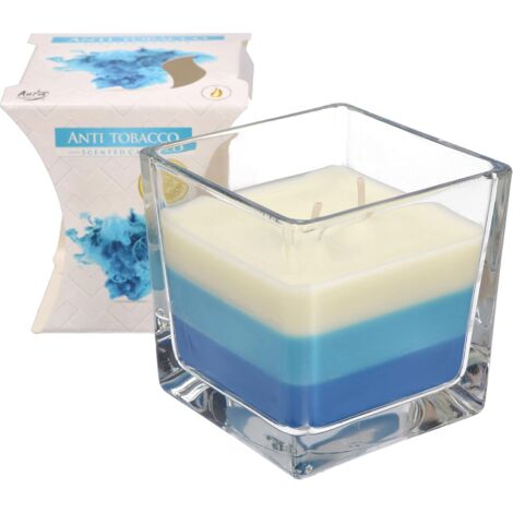KOTARBAU Bougie parfumée à 2 mèches en verre anti-fumée - 32 heures - Idée cadeau - Pour aromathérapie - Durée de combustion jusqu'à 32 heures