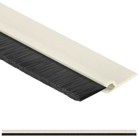 KOTARBAU® Brosse Bas de Porte - Aluminium - 1 m - Beige - 45 mm - Joint De Porte D'Entrée - Protection Insectes - Langlebig Fiable - Bas de Ouvrant Isolant - Anti Cafard - Autocollant