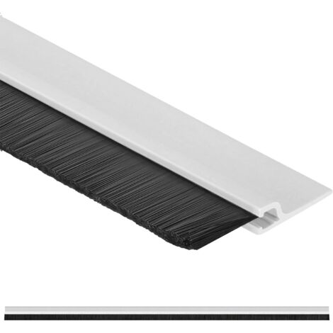 KOTARBAU® Brosse Bas de Porte - Aluminium - 1 m - Blanc - 45 mm - Joint De Porte D'Entrée - Protection Insectes - Langlebig Fiable - Bas de Ouvrant Isolant - Anti Cafard - Autocollant