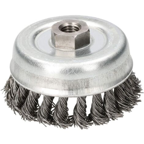 KOTARBAU Brosses à fil métallique 100 mm avec filetage M14 pour meuleuse d'angle