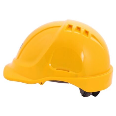 KOTARBAU® Casque De Chantier - Plastique - Jaune - Casque Sécurité Chantier - Réglable - pour Travail Protection