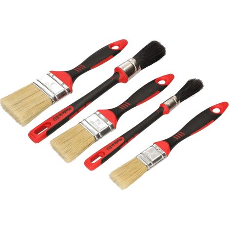KOTARBAU Castor Lot de 5 pinceaux professionnels souples pour travaux de peinture et de rénovation