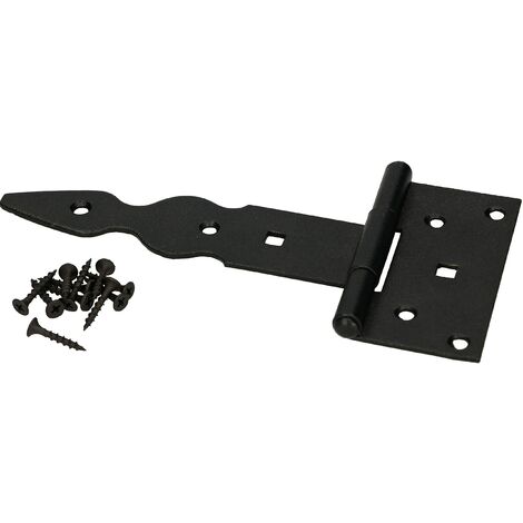 KOTARBAU® Cerniera a T Decorativa Verniciata a Polvere Nero 150 mm