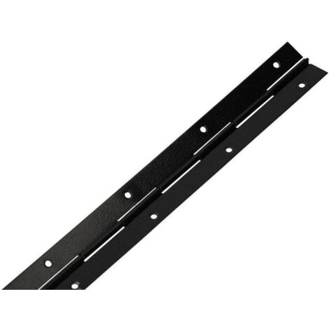 KOTARBAU® Cerniera per piano continuo, Verniciato, Nero, 400 x 31 mm, 2 Fori, Su Superficie, 1 Pezzo, Disponibile per 5 Anni