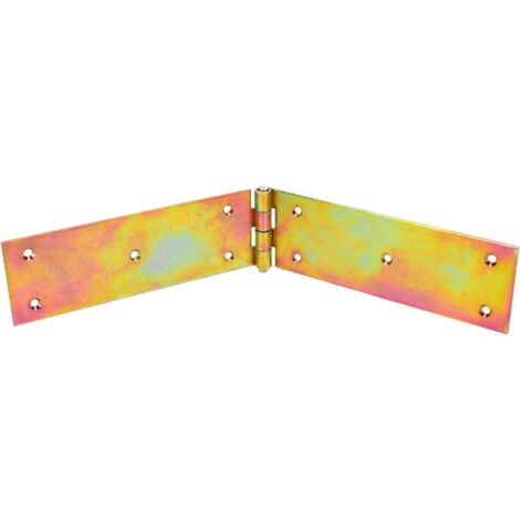 KOTARBAU Charnière de coffre - 300 x 50 mm - Galvanisée - Jaune - 2 ailes - Qualité supérieure