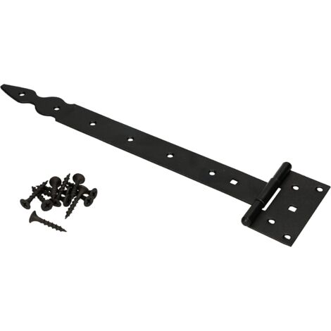KOTARBAU Charnière en T 350 mm décorative avec revêtement en poudre Noir