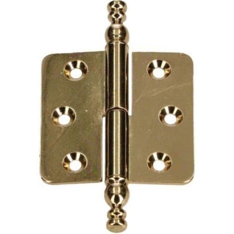 KOTARBAU Charnières décoratives 45 x 45 mm Bande de style Charnière de meuble universelle Différentes couleurs Antirouille Gauche / droite Robuste Pratique (laiton gauche)