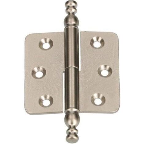 KOTARBAU Charnières décoratives 45 x 45 mm Bande de style Charnière de meubles universelle Différentes couleurs Antirouille Gauche / droite Robuste Pratique (Satin à gauche)