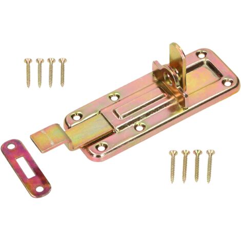 KOTARBAU® Chiavistello Piegato 120 mm per Porta Piatto Blocco Zincato Dorato Universale