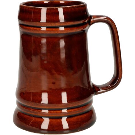 KOTARBAU Chope à bière en céramique avec nom pour vin, bière, bière (1 l)